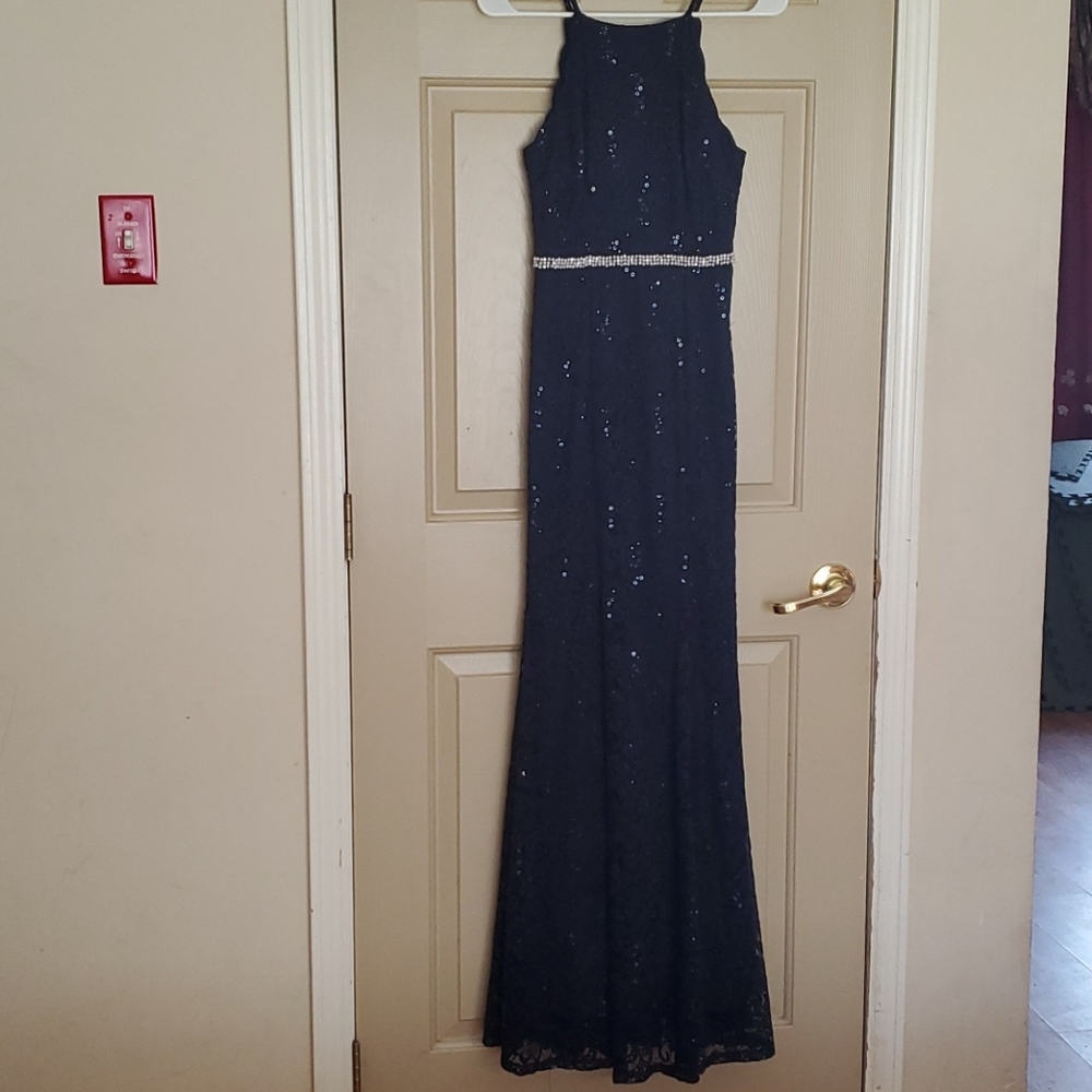 Navy blue prom dress